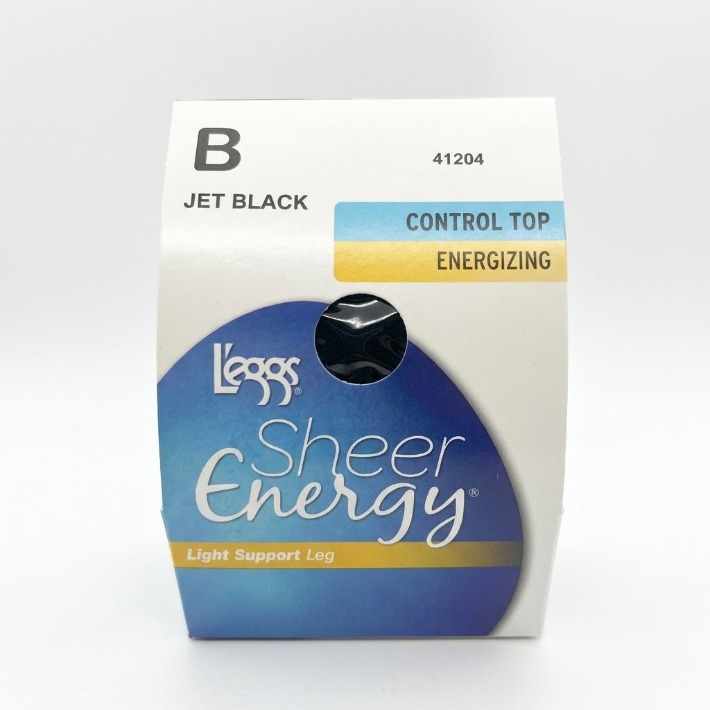L'eggs Sheer Energy Control Top sheer toe Energizing Pantyhose(Suntan,Nude,Jet Black)